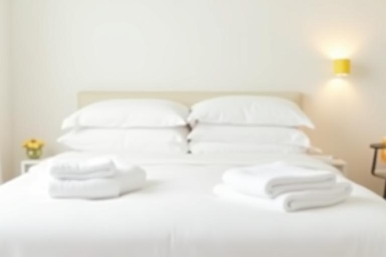 Tastefully arranged, clean bedroom in an Airbnb property, ready for guests