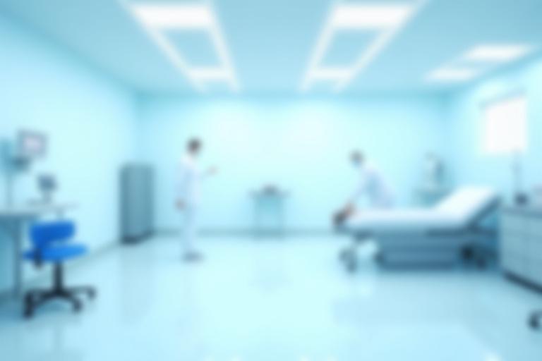 Modern, sterile medical examination room, perfectly cleaned and sanitized